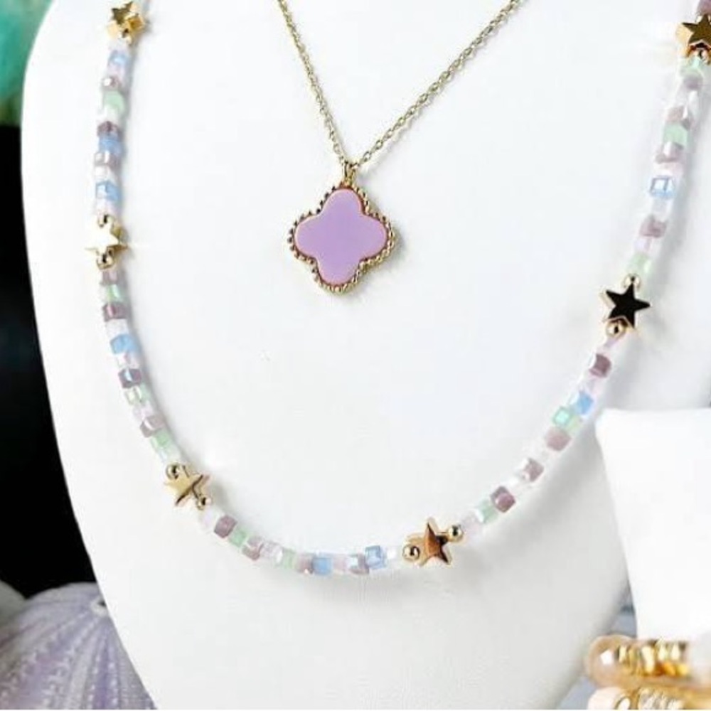 FINAL PRICE! No offers accepted. Park Lane Starburst Pastel Beaded Necklace NIB - Picture 1 of 4